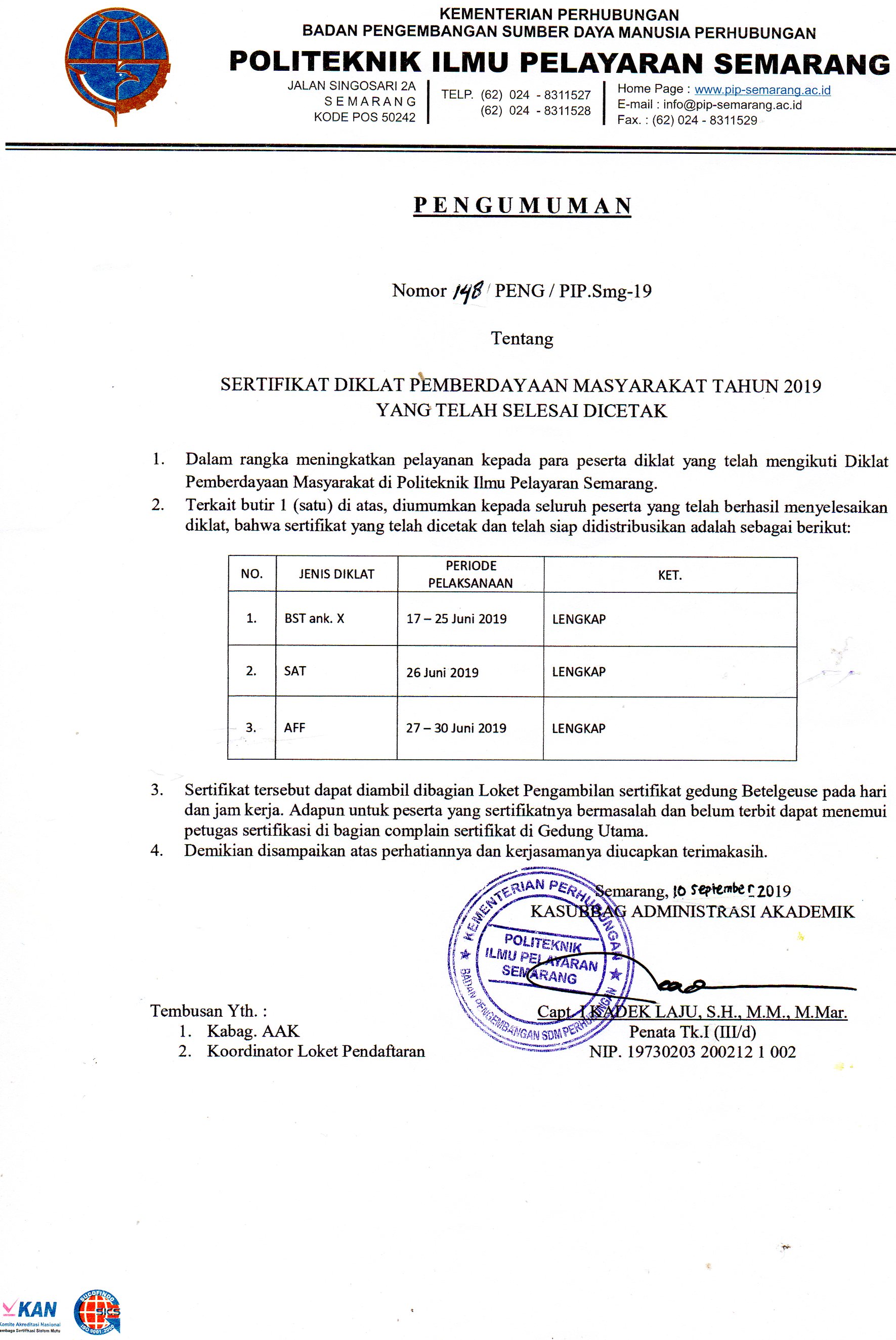 .:PIP Semarang - Pendaftaran Diklat Online:.